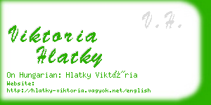 viktoria hlatky business card
